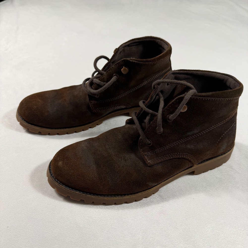 Wolverine Mens Brown Leather Upper Ankle Boots Lace Up Size‎ 8.5M EUC